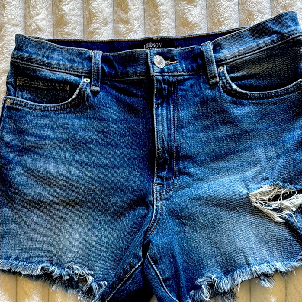 Hudson Jeans Classic Blue Denim Shorts
